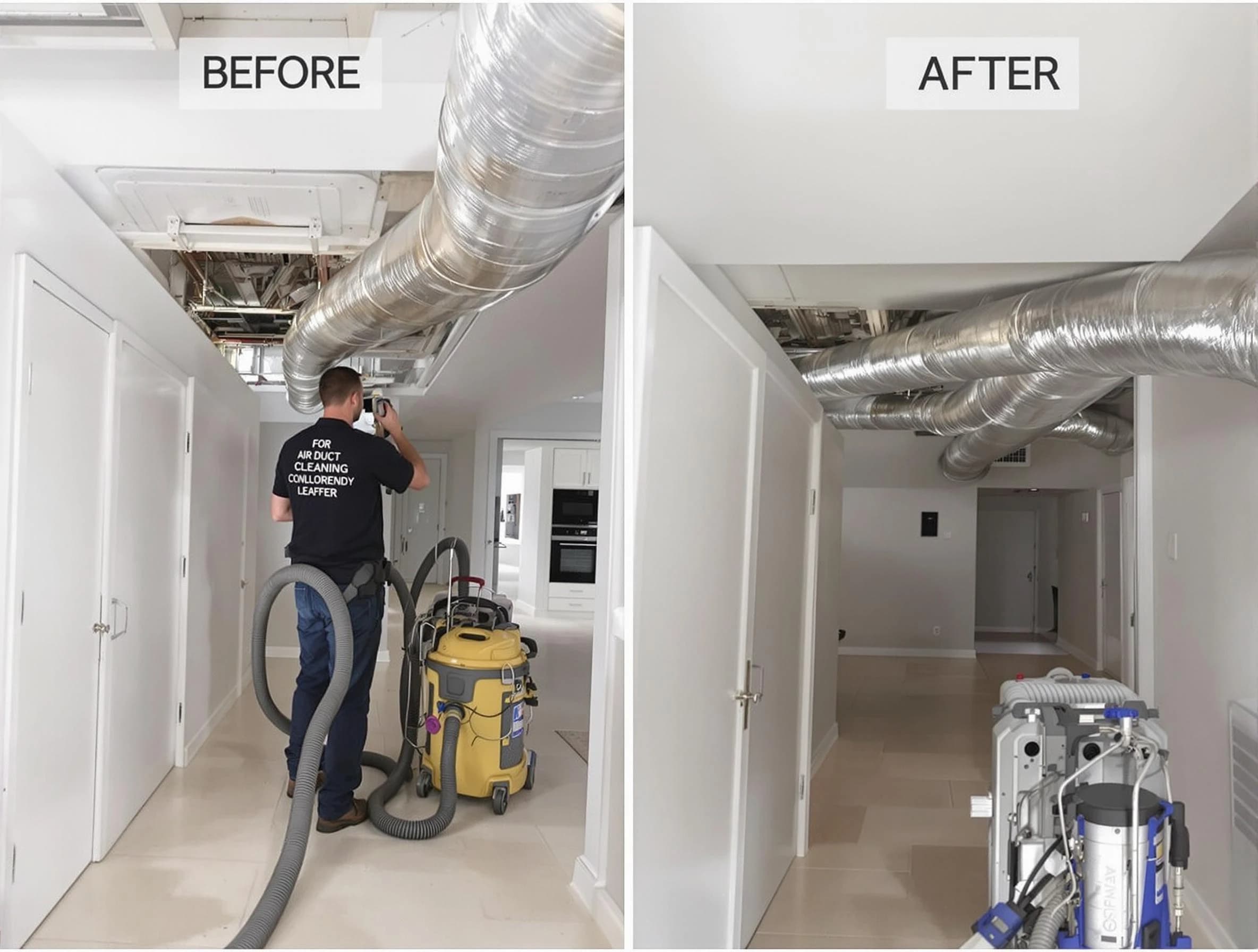 Ambridge Air Duct Cleaning professional performing thorough air duct cleaning in Ambridge