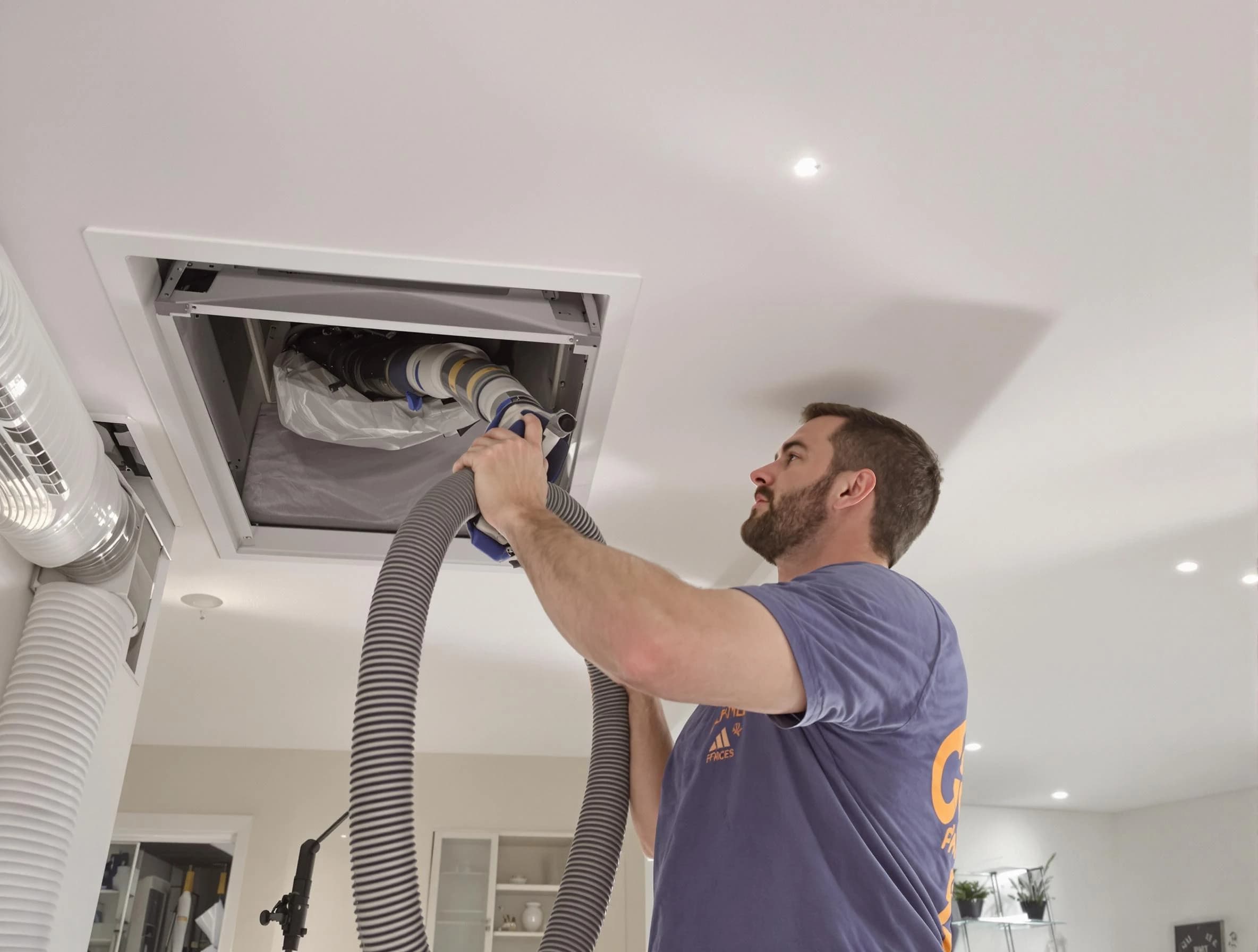 Precision indoor duct cleaning by Ambridge Air Duct Cleaning in Ambridge