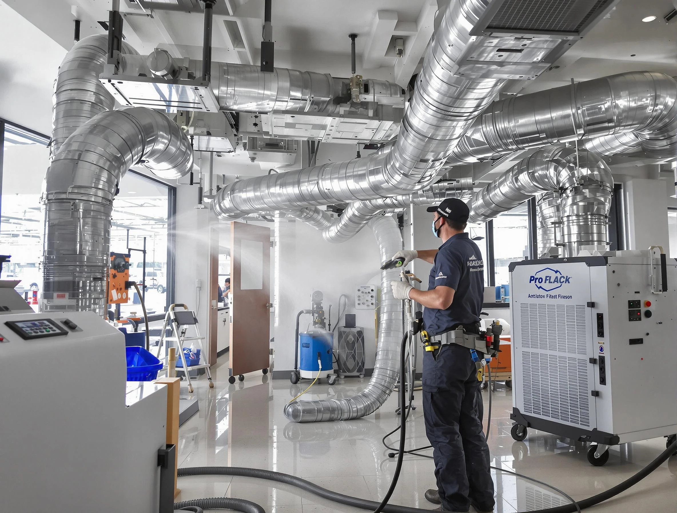 Negative Pressure Air Duct Cleaning in Ambridge