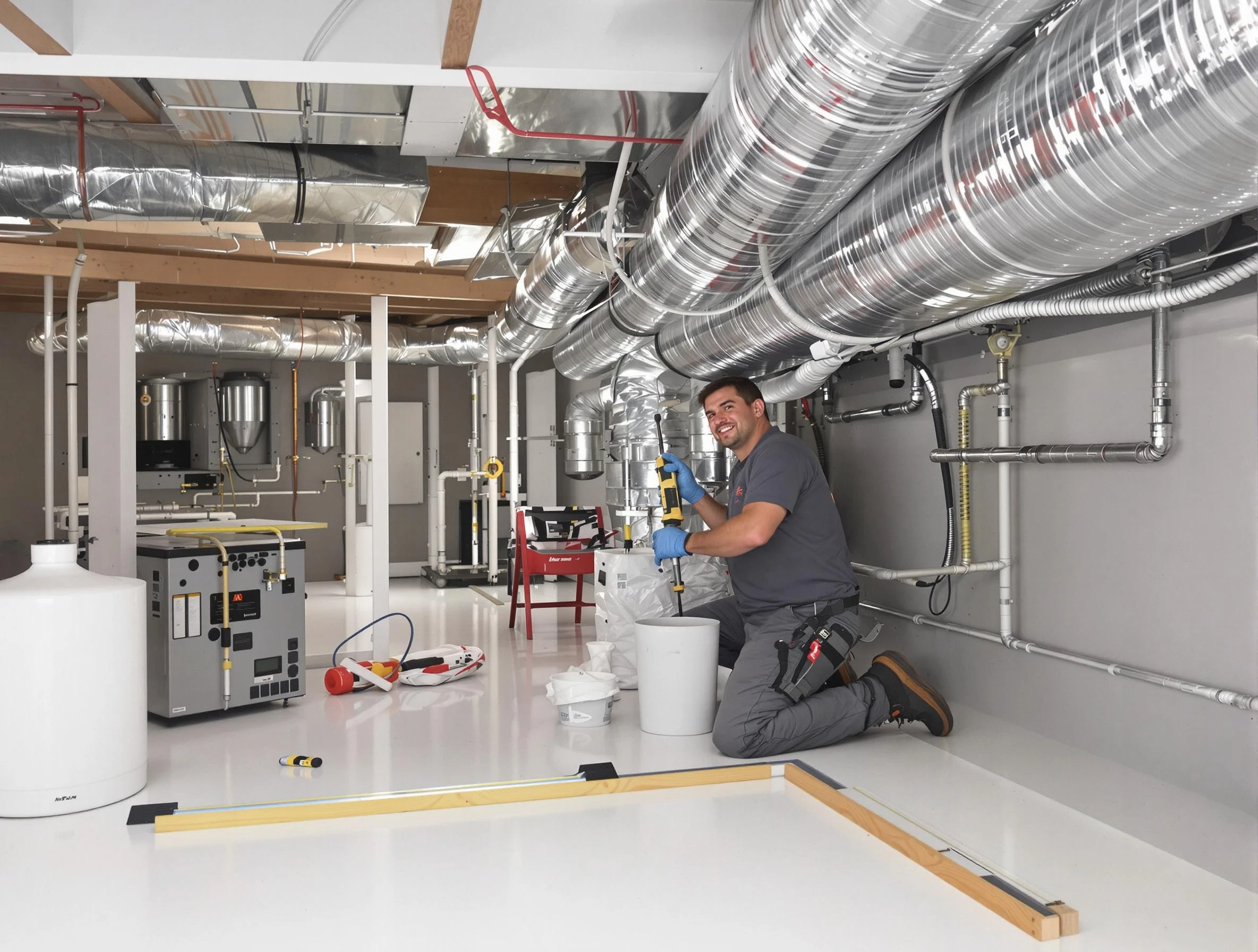 Professional duct sealing service by Ambridge Air Duct Cleaning in Ambridge