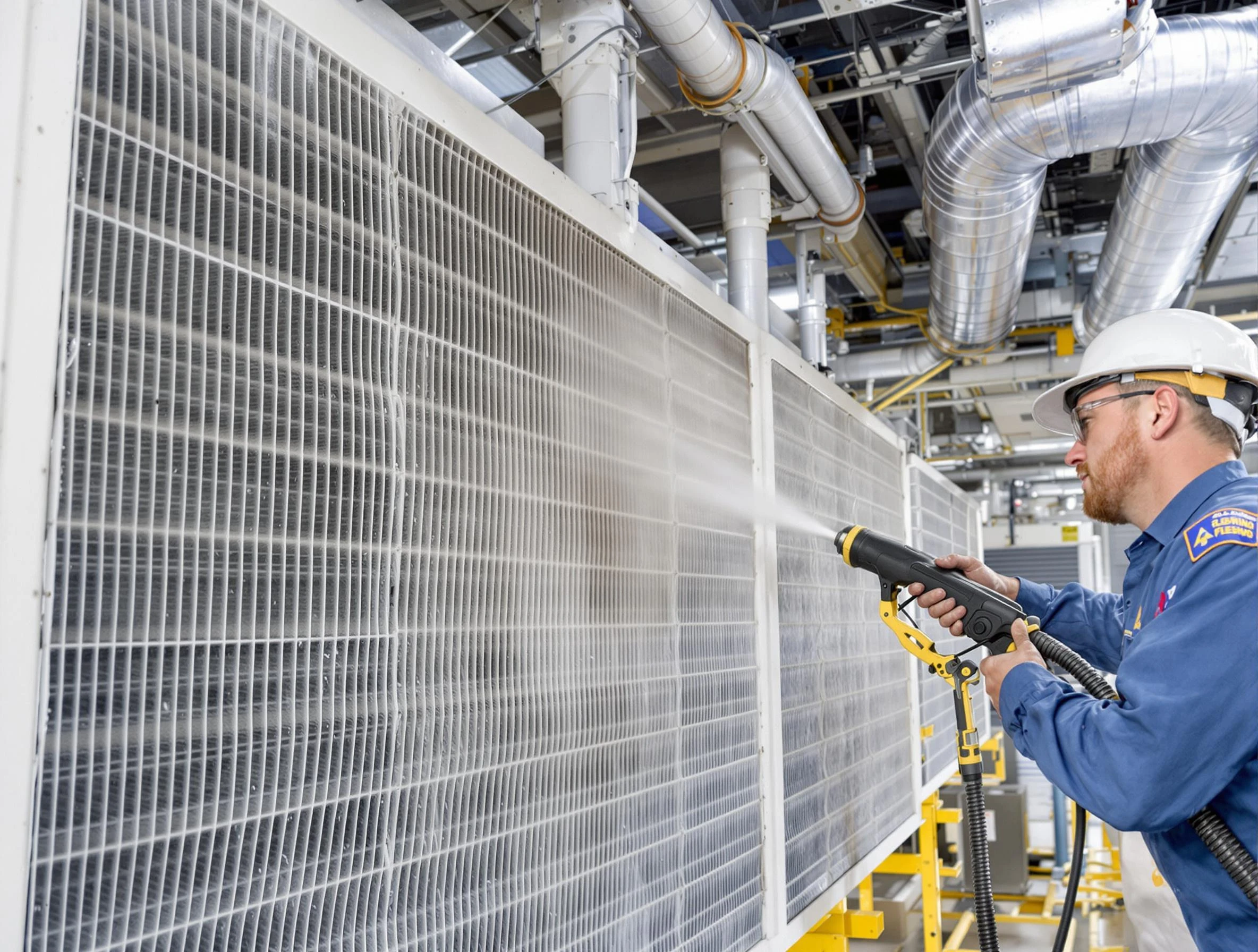 Professional commercial coil cleaning by Ambridge Air Duct Cleaning in Ambridge