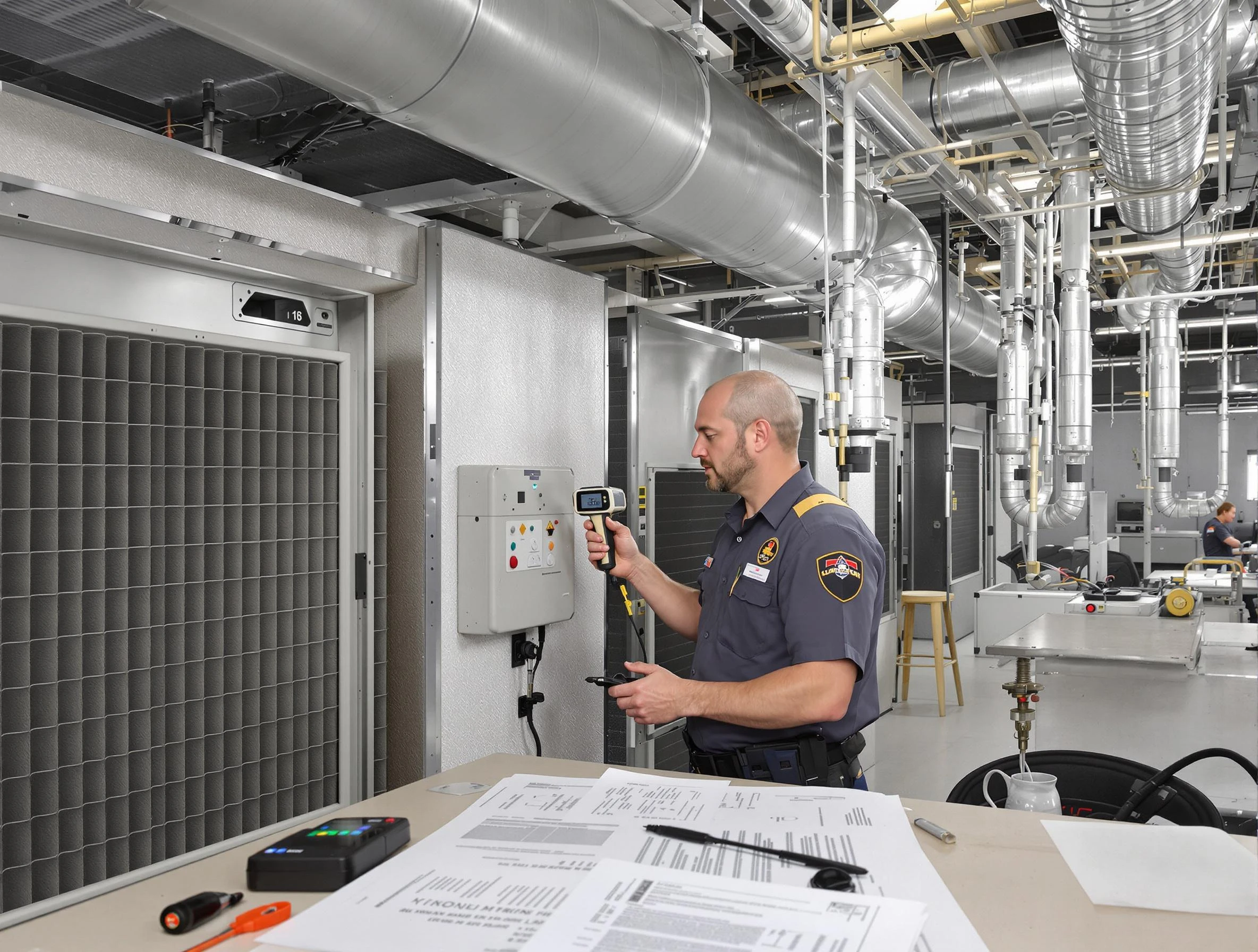 Professional filter system inspection by Ambridge Air Duct Cleaning in Ambridge