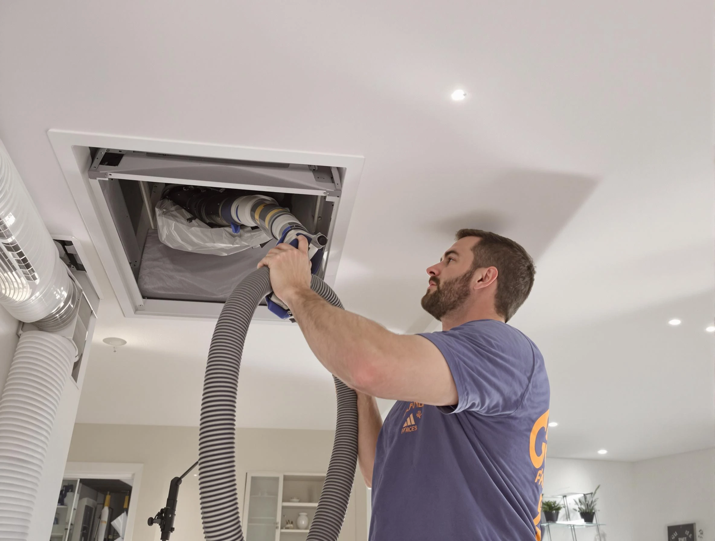 Precision indoor duct cleaning by Ambridge Air Duct Cleaning in Ambridge